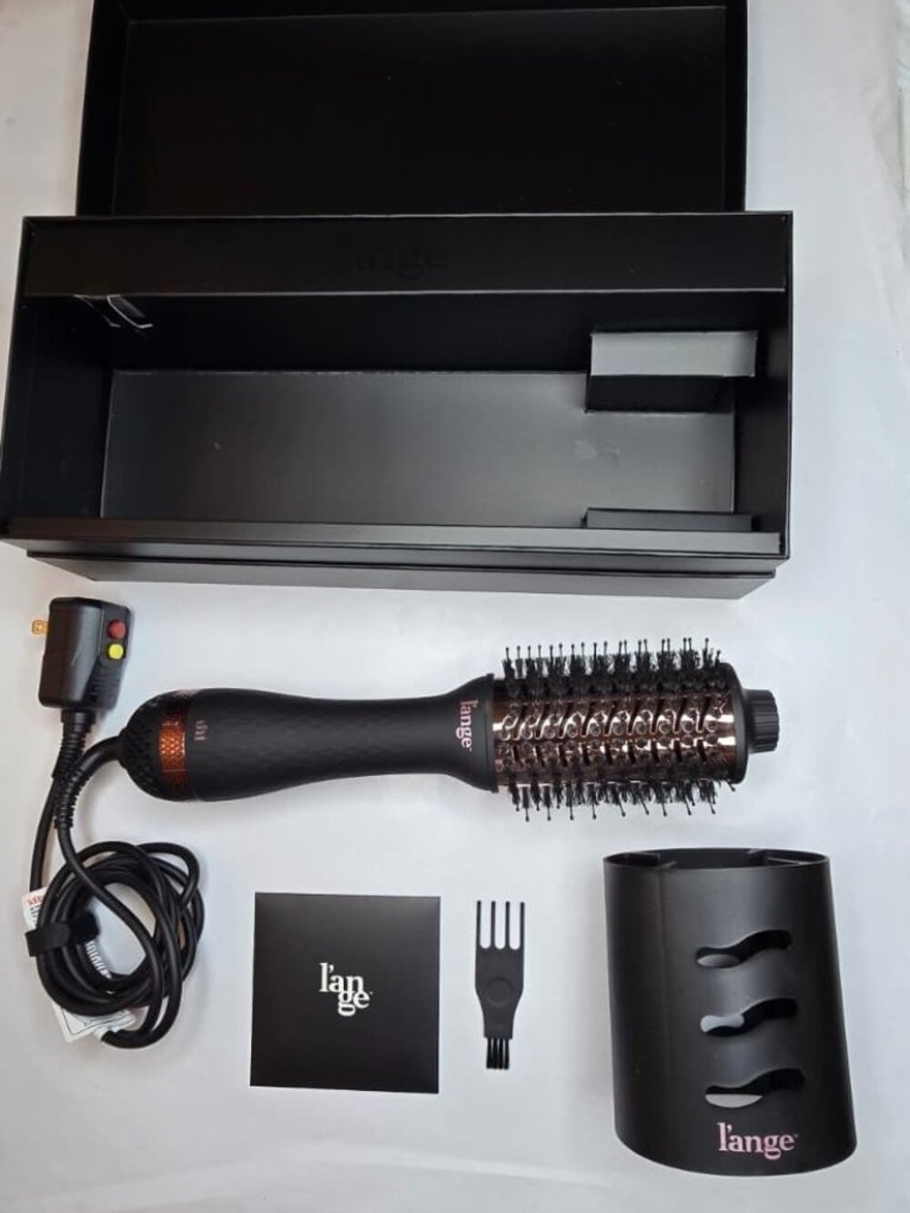 L’ange Le Volume 60mm 2-in-1 Titanium Blow Dryer Brush Black with Box